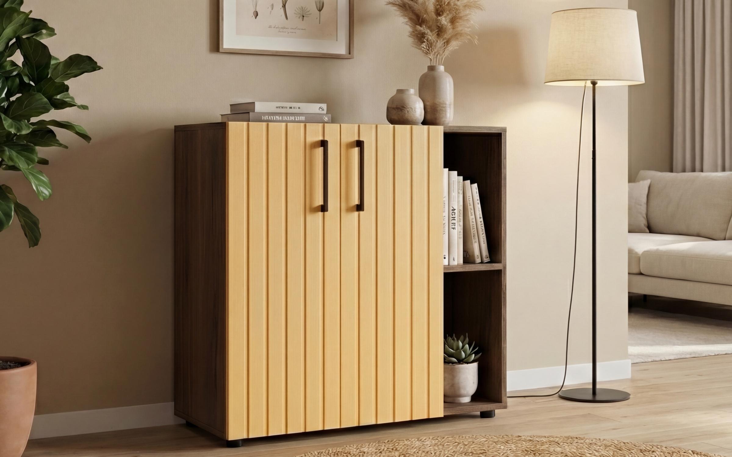 Dresser Nikon, dark Scandinavian oak + yellow satin  1